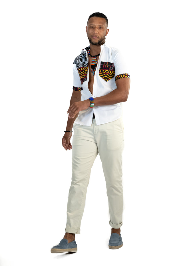African Mens White Shirt™