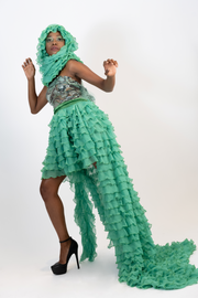 Green Leave Dress- Designed By LILY CHOU